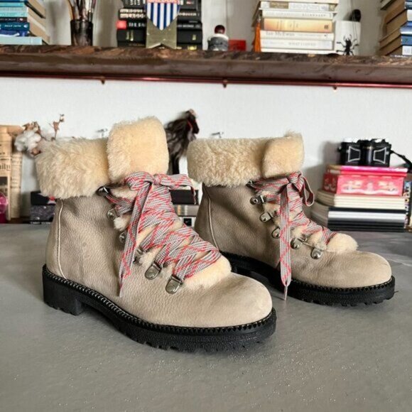 J Crew Nordic Sherpa Suede Hiking Boots - Picture 3 of 10
